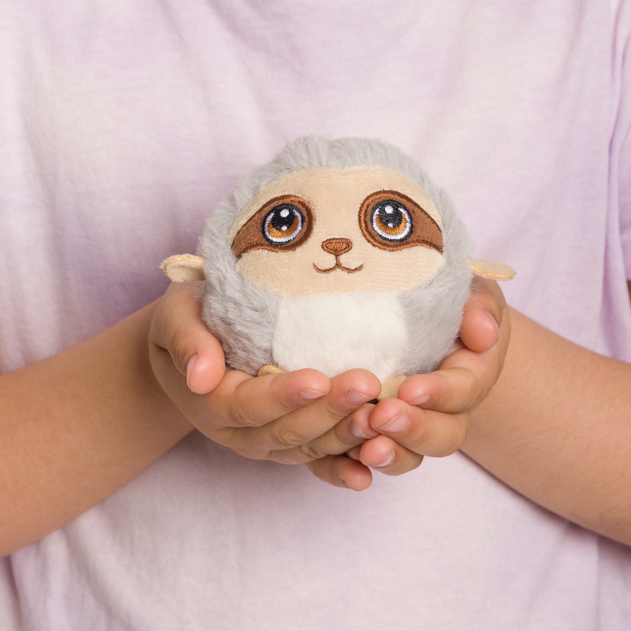 Mikow the Sloth - 3 Inch Round Limited Plushie BunBebes - Soft & Cuddly