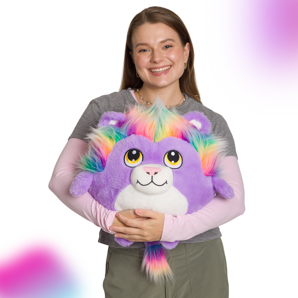 Lazer the Lion - 12 Inch Round Limited Plushie BunBebes - Soft & Cuddly