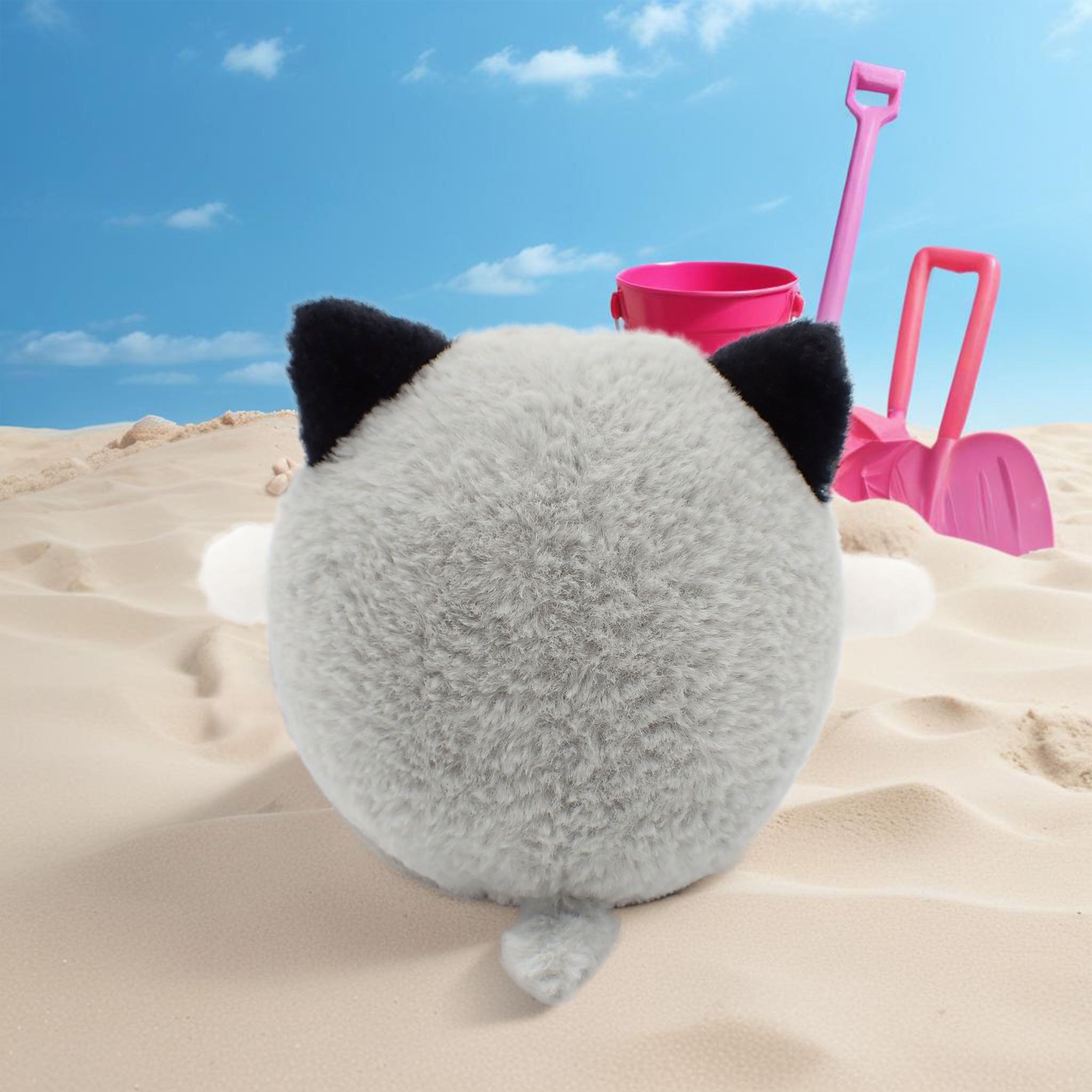 Kokua the Husky - 5 Inch Round Limited Plushie BunBebes - Soft & Cuddly