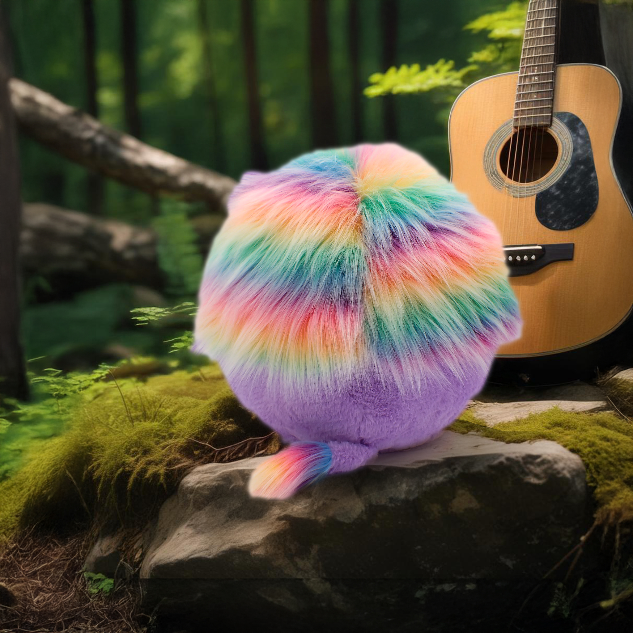 Lazer the Lion - 12 Inch Round Limited Plushie BunBebes - Soft & Cuddly