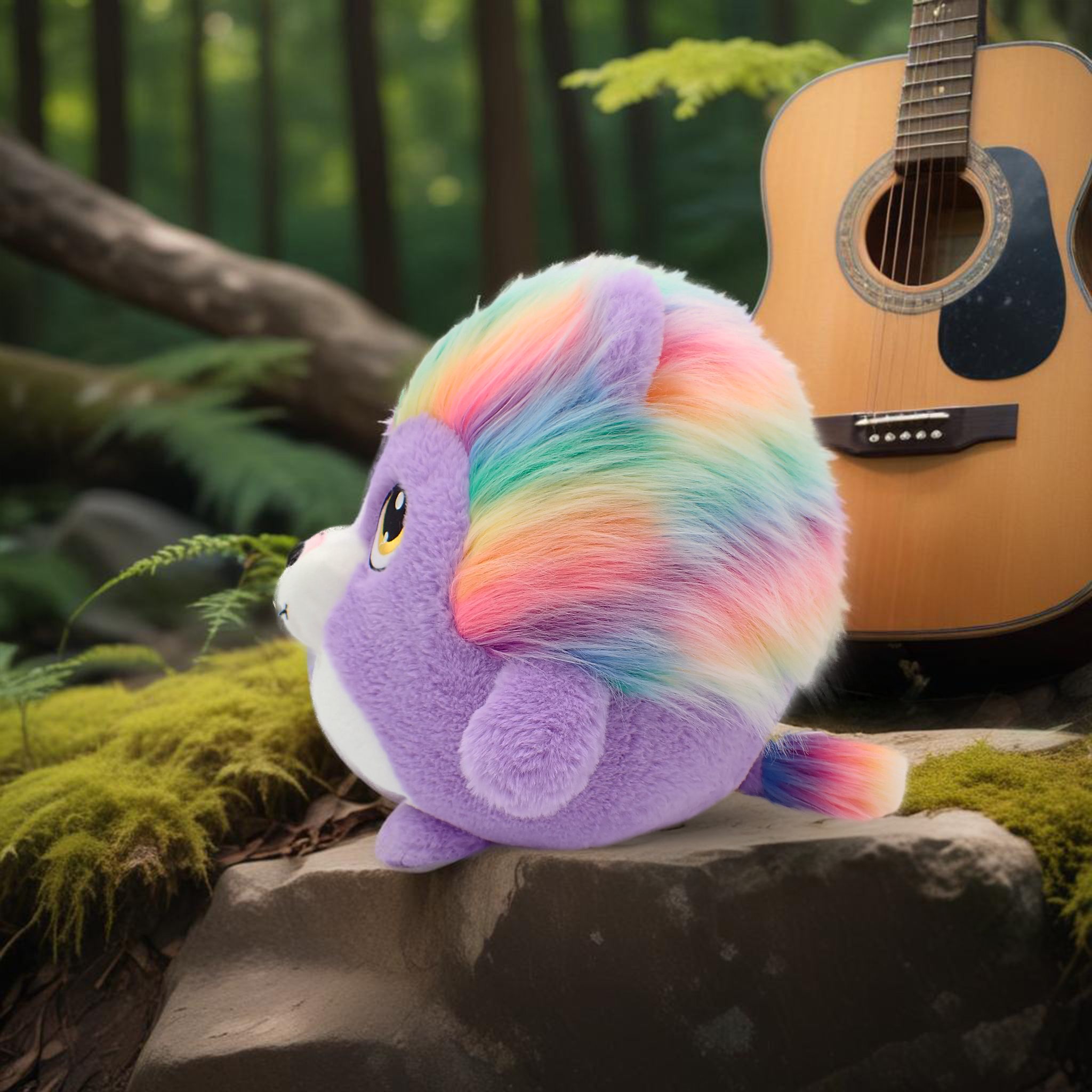 Lazer the Lion - 12 Inch Round Limited Plushie BunBebes - Soft & Cuddly