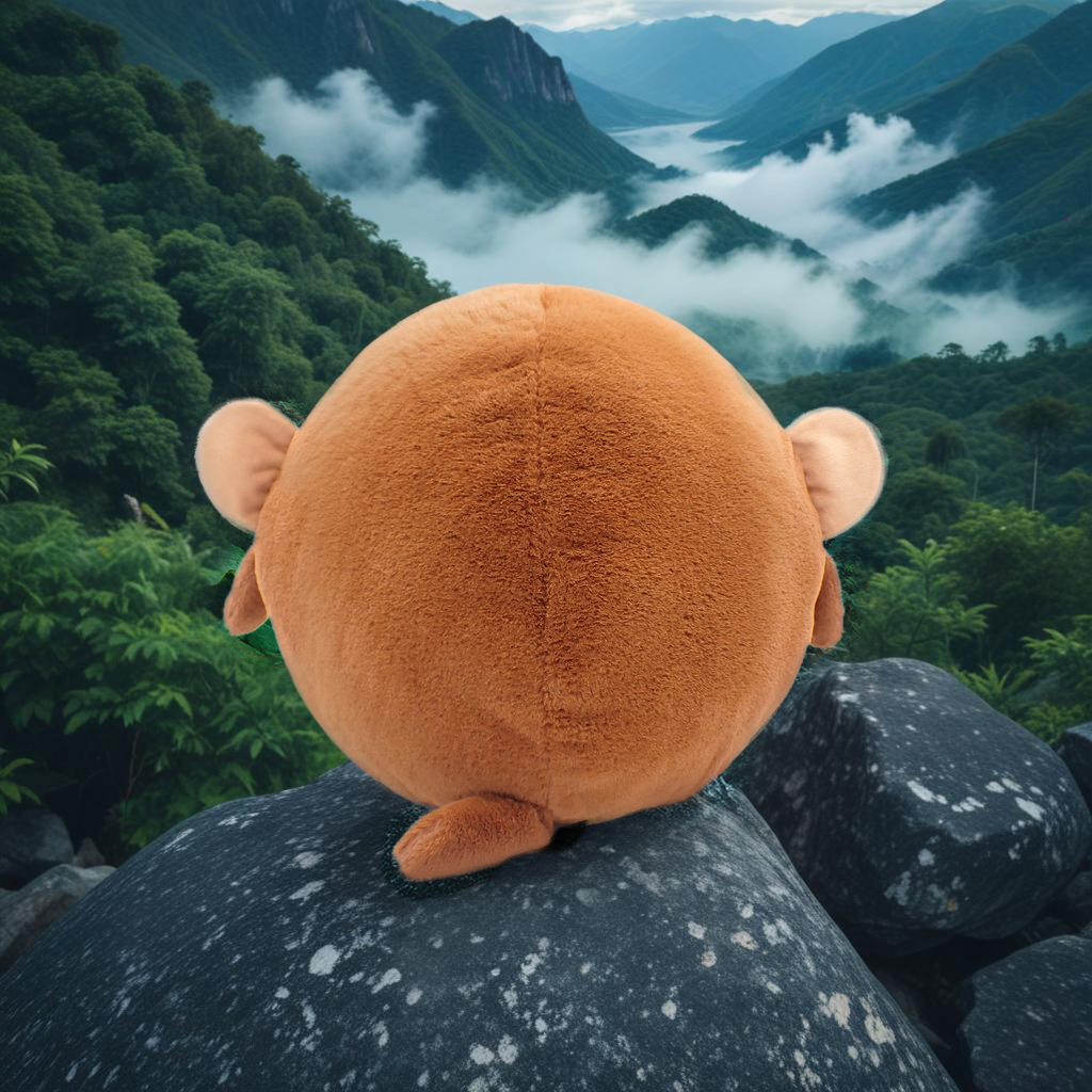 Ayoppy the Monkey - 15 Inch Round RARE Plushie BunBebes – Soft & Cuddly