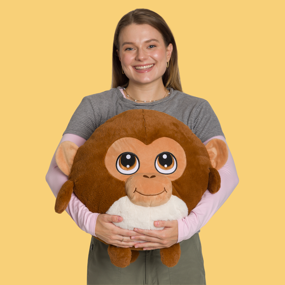 Ayoppy the Monkey - 15 Inch Round RARE Plushie BunBebes – Soft & Cuddly