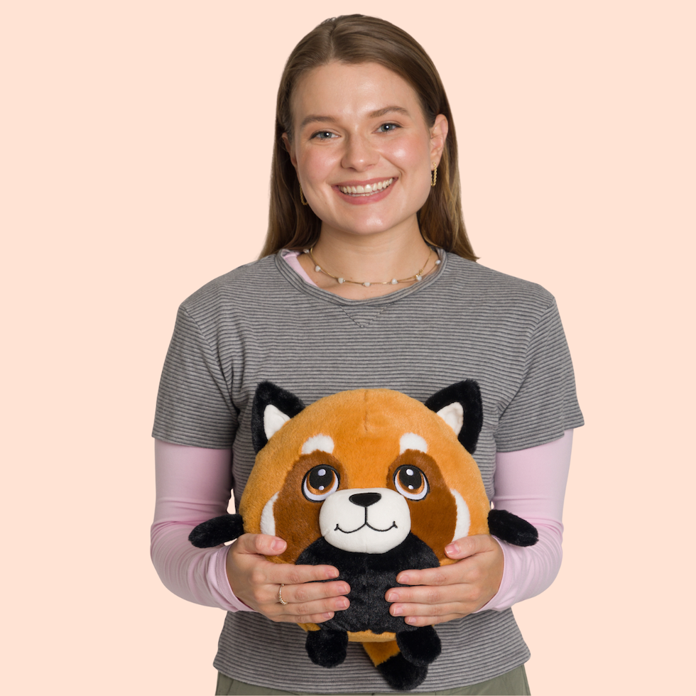 Cinnabar the Red Panda - 9 Inch Round RARE Plushie BunBebes - Soft & Cuddly
