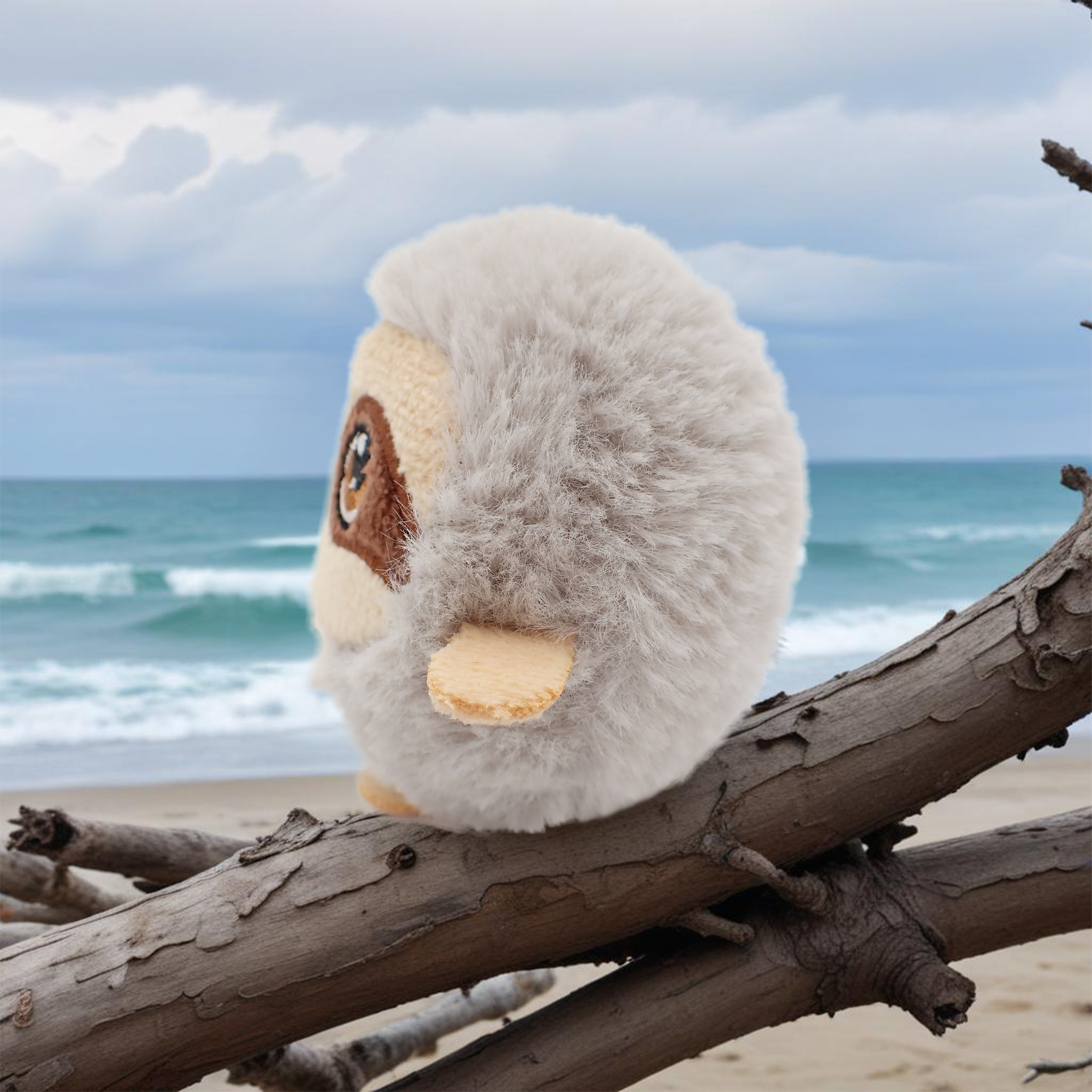 Mikow the Sloth - 3 Inch Round Limited Plushie BunBebes - Soft & Cuddly